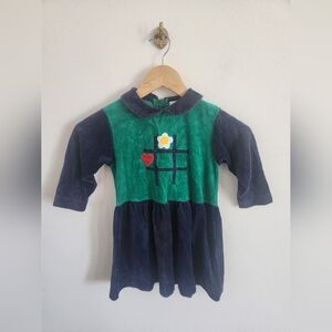 Vintage Florence Eisman Kids Flower Tic Tac Toe Dress Size 4